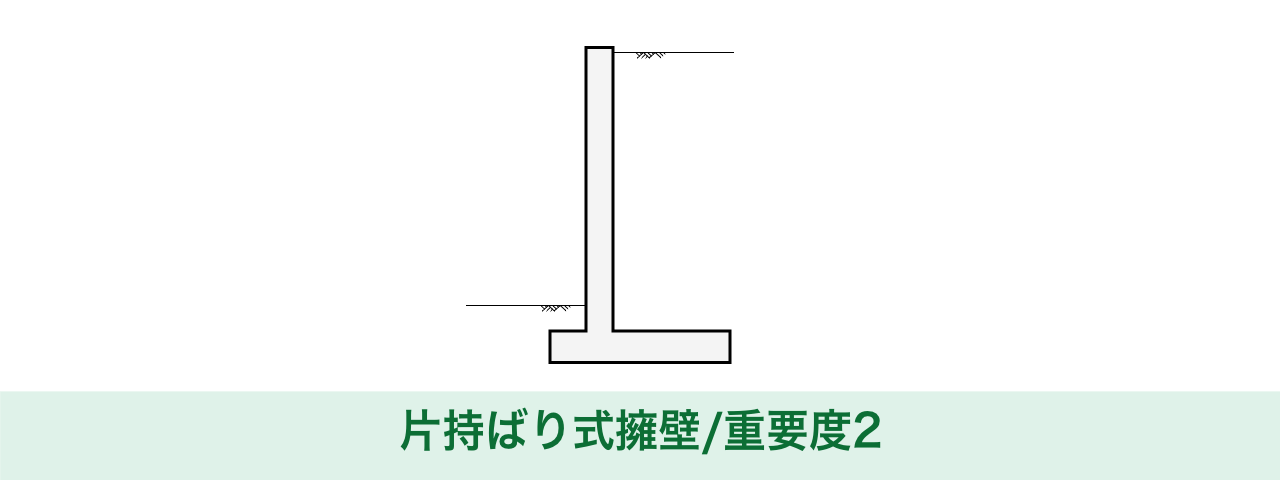 Excelで片持ばり式擁壁（重要度２）の設計計算 -直接基礎、逆T型擁壁-